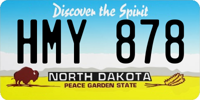 ND license plate HMY878