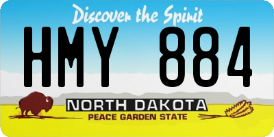 ND license plate HMY884