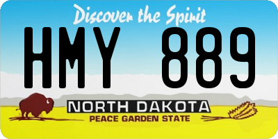 ND license plate HMY889