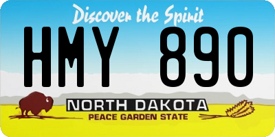 ND license plate HMY890