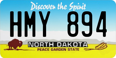 ND license plate HMY894