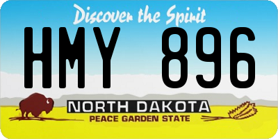 ND license plate HMY896