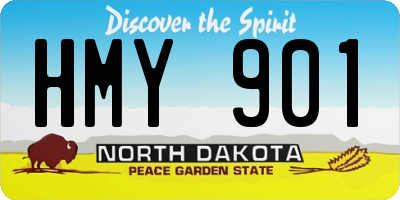 ND license plate HMY901