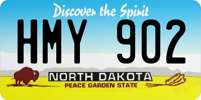 ND license plate HMY902