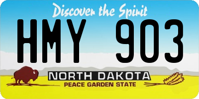 ND license plate HMY903