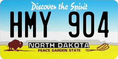 ND license plate HMY904