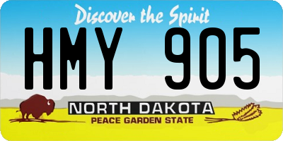 ND license plate HMY905