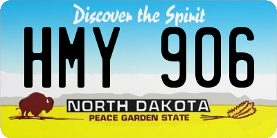 ND license plate HMY906