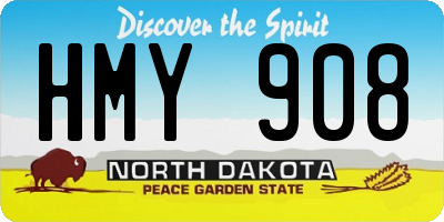ND license plate HMY908