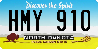 ND license plate HMY910