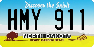 ND license plate HMY911