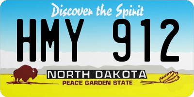 ND license plate HMY912