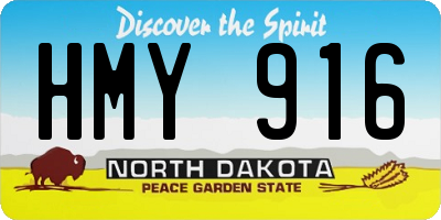 ND license plate HMY916