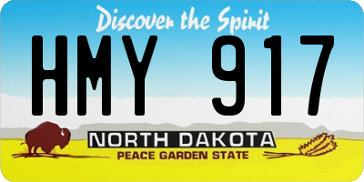 ND license plate HMY917