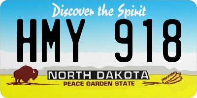 ND license plate HMY918