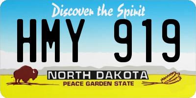 ND license plate HMY919