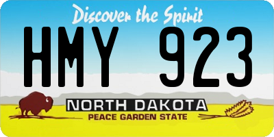 ND license plate HMY923