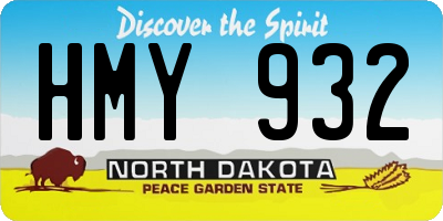 ND license plate HMY932