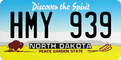 ND license plate HMY939