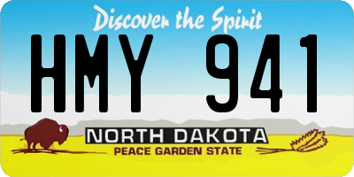 ND license plate HMY941