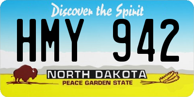 ND license plate HMY942