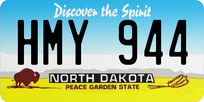 ND license plate HMY944