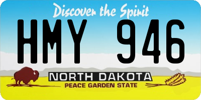 ND license plate HMY946