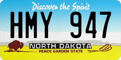 ND license plate HMY947