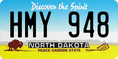 ND license plate HMY948