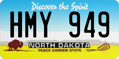 ND license plate HMY949