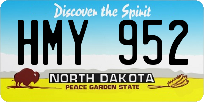 ND license plate HMY952