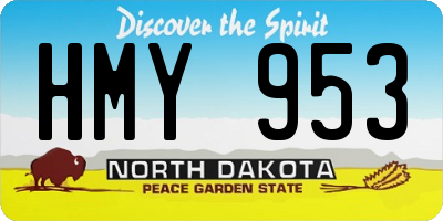 ND license plate HMY953