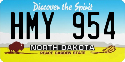 ND license plate HMY954