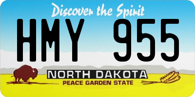 ND license plate HMY955