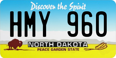 ND license plate HMY960