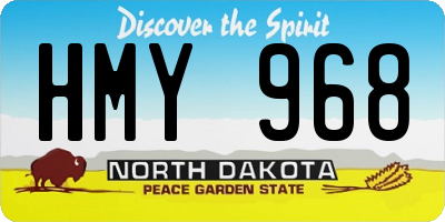 ND license plate HMY968