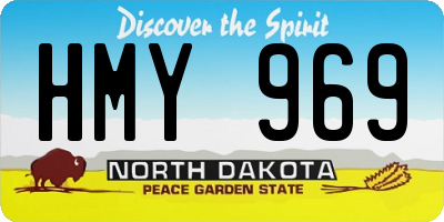 ND license plate HMY969