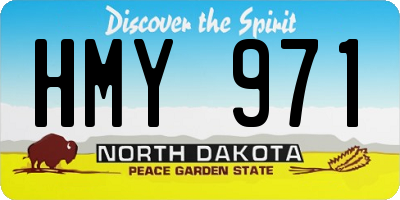 ND license plate HMY971