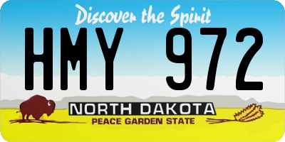 ND license plate HMY972