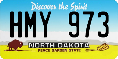 ND license plate HMY973