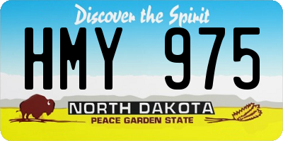 ND license plate HMY975