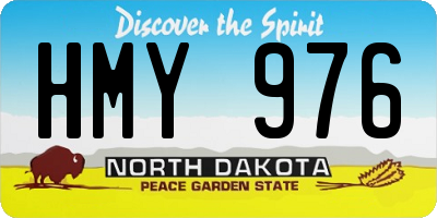 ND license plate HMY976