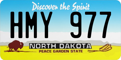 ND license plate HMY977