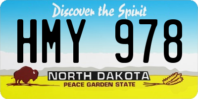 ND license plate HMY978