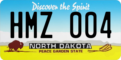 ND license plate HMZ004