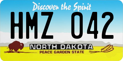 ND license plate HMZ042