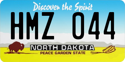 ND license plate HMZ044
