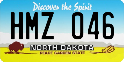 ND license plate HMZ046