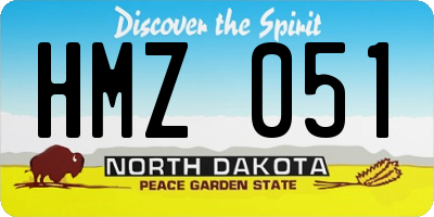 ND license plate HMZ051