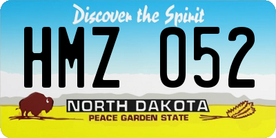 ND license plate HMZ052